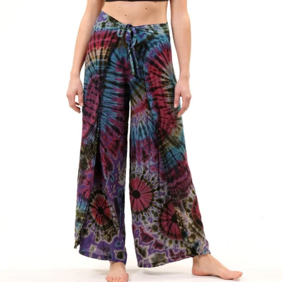Jayli Tie-Dye Wrap Pants - Picture 3 of 3